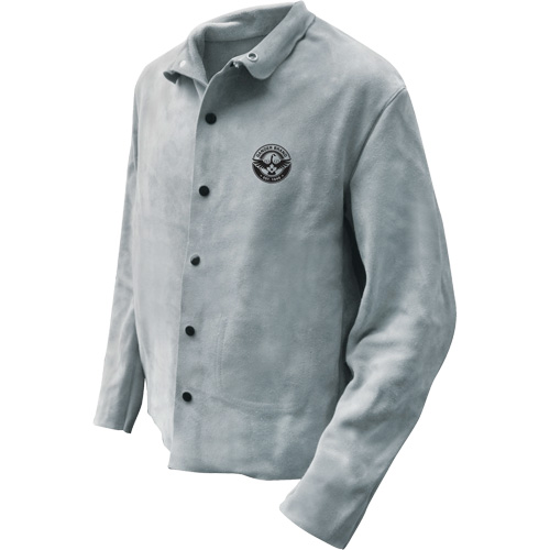 Veste de soudeur, Cuir, T-Grand, Gris Meunier Outillage Industriel