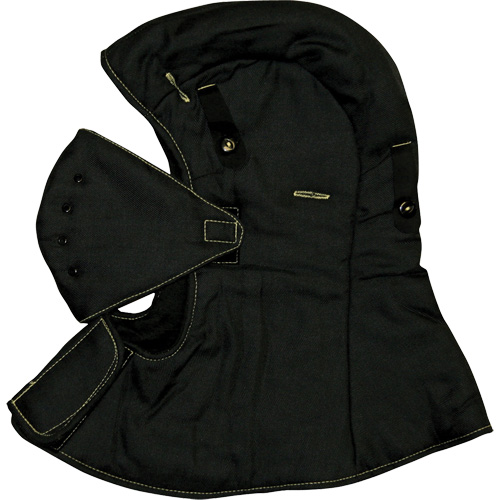 CarbonX&reg; FR Hardhat Liner with Face Mask, Black, Cotton/Jersey/Twill Meunier Outillage Industriel