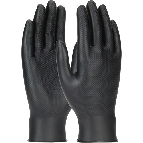 Gants jetables ambidextres Grippaz Skins, Grand, Nitrile, 6 mils, Sans poudre, Noir Meunier Outillage Industriel