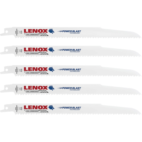 Wood Cutting Reciprocating Saw Blades, Bi-Metal, 6 TPI, 9" L x 3/4" W Meunier Outillage Industriel