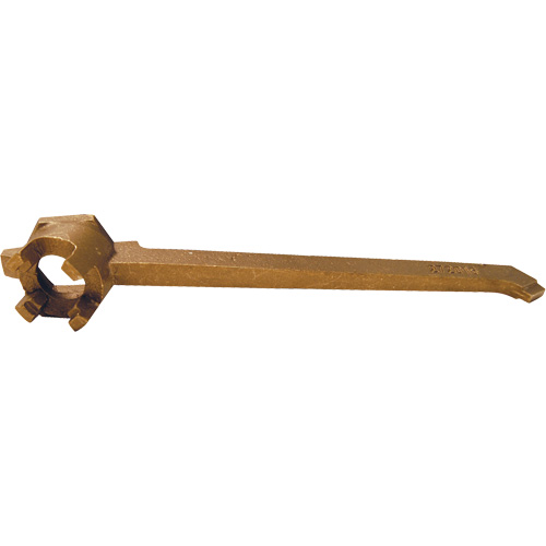Cl&eacute; pour obturateur de baril, Poign&eacute;e 12", Bronze Meunier Outillage Industriel