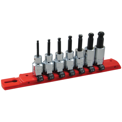 Jeu de douilles SAE &agrave; embout sph&eacute;rique, 7 mrcx Meunier Outillage Industriel