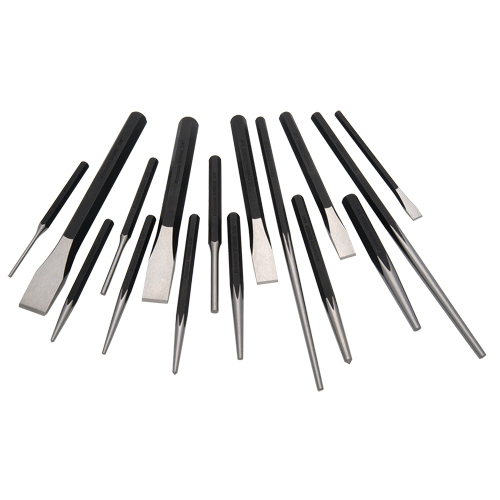 Jeu de poinçons et de ciseaux, 16 morceaux Meunier Outillage Industriel