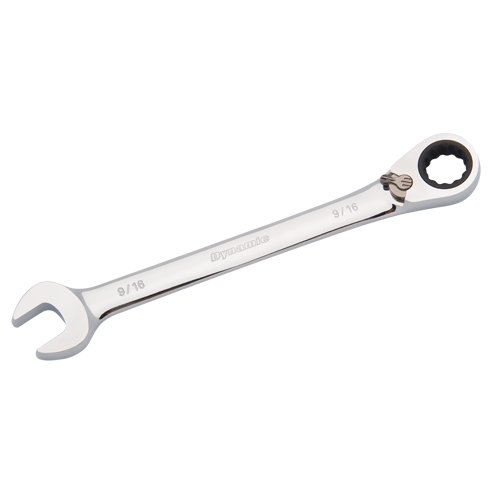 Reversible Combination Ratcheting Wrench, 12 Point, 3/8", Chrome Finish Meunier Outillage Industriel