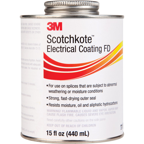Rev&ecirc;tement &eacute;lectrique FD Scotchkote, Transparent, 15 oz, Canette Meunier Outillage Industriel