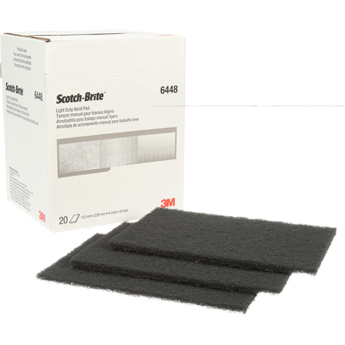 Tampon manuel pour travaux g&eacute;n&eacute;raux Scotch-Brite, Carbure de silicium, 6" x 9", Grain Ultra fin Meunier Outillage Industriel