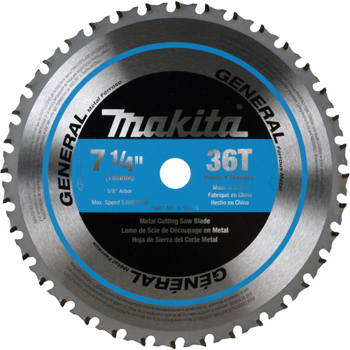 CERMET Tipped Saw Blade, 7-1/4", 36 Teeth, Metal Use Meunier Outillage Industriel