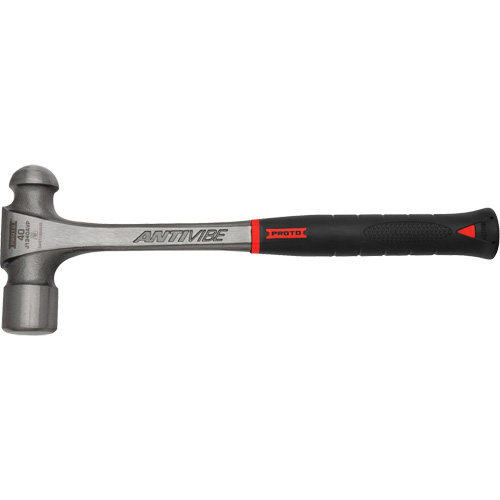 Marteau &agrave; panne ronde Anti-Vibe, Poids de la t&ecirc;te 40 oz, Face Poli, Prise Coussin&eacute;e Meunier Outillage Industriel