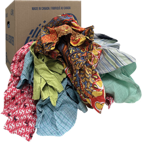 Chiffons d'essuyage, M&eacute;lange de couleurs, 10 lb Meunier Outillage Industriel
