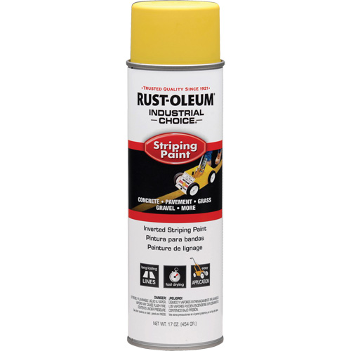Industrial Choice&reg; S1600 System Inverted Striping Spray Paint, Yellow, 18 oz., Aerosol Can Meunier Outillage Industriel