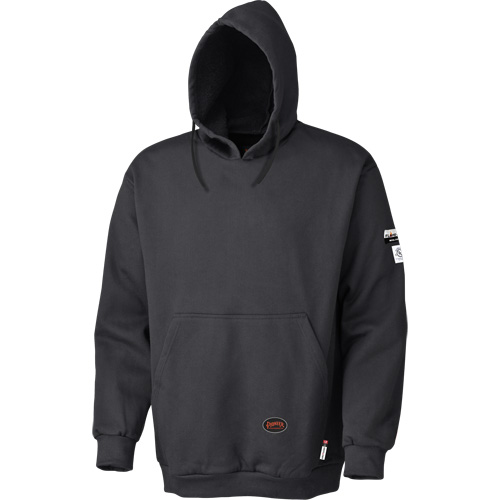 335 Flame-Resistant Pullover Hoodie, Men's, Large, Black, 22 cal/cm² Meunier Outillage Industriel
