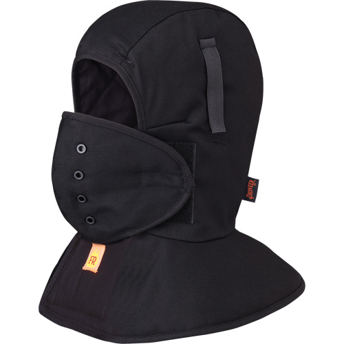 565A Flame Resistant Quilted Long Neck Hardhat Liner, Black, Cotton Meunier Outillage Industriel