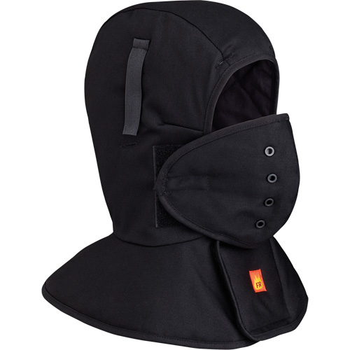 565A Flame Resistant Quilted Long Neck Hardhat Liner, Black, Cotton Meunier Outillage Industriel