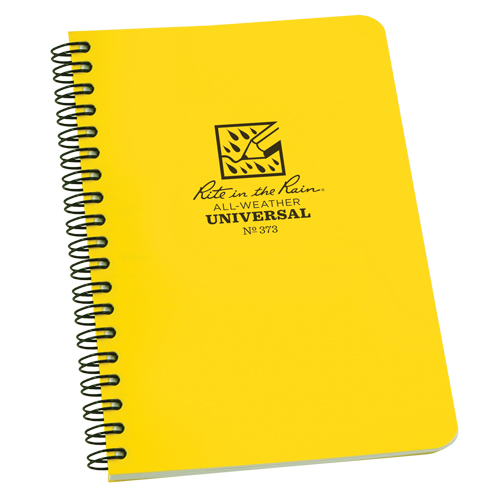 Side-Spiral Notebook, Soft Cover, Yellow, 64 Pages, 4-5/8" W x 7" L Meunier Outillage Industriel
