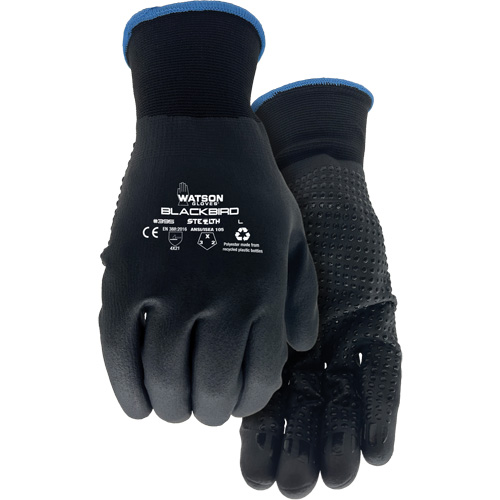 Gants enduits Stealth Blackbird, T-Grand, R&ecirc;vetement Nitrile micromousse, Calibre 15, Enveloppe en Polyester Meunier Outillage Industriel