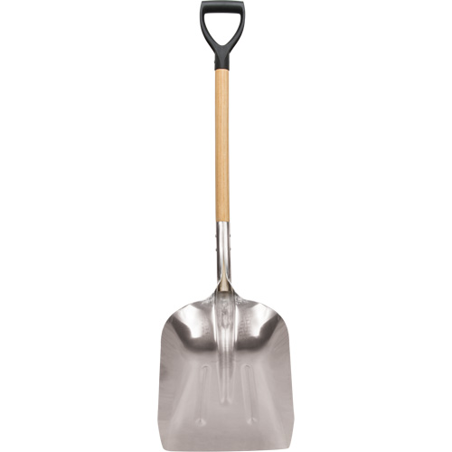 Scoop Shovel, Wood, Aluminum Blade, D-Grip Handle, 24-1/2" Length Meunier Outillage Industriel
