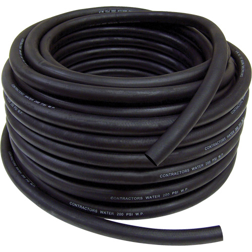 Boyau de jardin d'&eacute;vacuation de l'eau pour entrepreneur, Caoutchouc, 3/4" dia x 50' Meunier Outillage Industriel