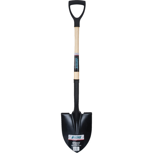 Round Point Shovel, Tempered Steel Blade, Hardwood, D-Grip Handle Meunier Outillage Industriel