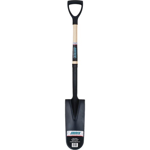 Pelle &agrave; drain, Acier durci, Lame 14" x 6", 30" lo, Manche Prise en D Meunier Outillage Industriel