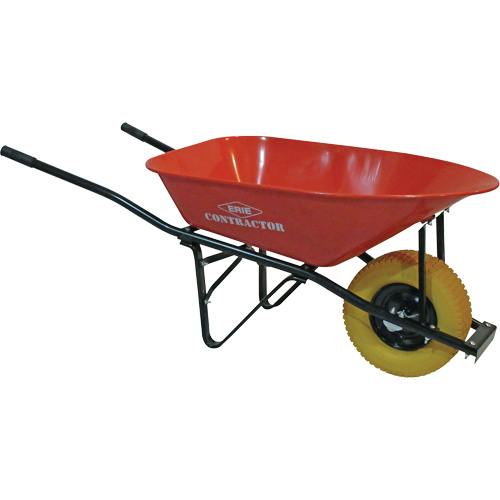 Big Wheel Contractor Wheelbarrow, 6 cu. ft., Steel Tray Meunier Outillage Industriel