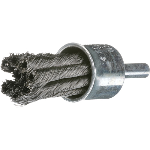 Knot Wire End Brush, 1" Dia., 0.02" Wire Dia., 1/4" Shank Meunier Outillage Industriel