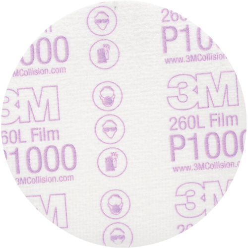 Hookit Finishing Film Disc, 5" Dia., P1000 Grit, Aluminum Oxide Meunier Outillage Industriel