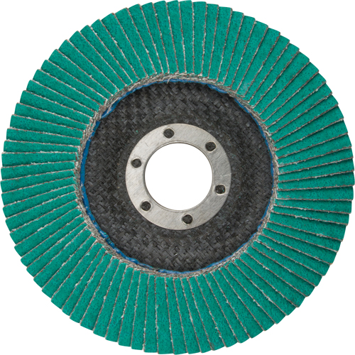 Flap Wheels - 577F Flap Discs, 4-1/2" x 7/8", Type 29, 60 Grit, Zirconium Meunier Outillage Industriel