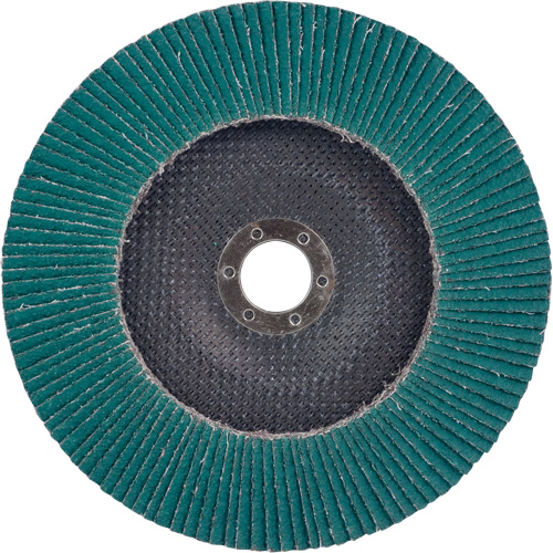 Flap Disc 577F, 7" x 5/8"-11, Type 27, 36 Grit, Zirconia Alumina Meunier Outillage Industriel