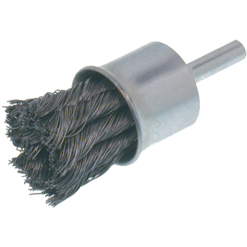Economy Knot Wire End Brush, 3/4" Dia., 0.02 Wire Dia., 1/4" Shank Meunier Outillage Industriel