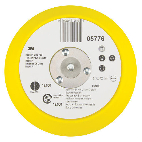 Hookit Disc Pad, 6" Dia. Meunier Outillage Industriel
