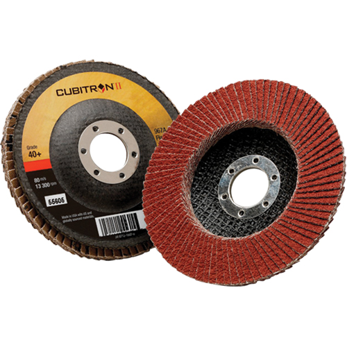 Cubitron II Flap Disc 967A, 4-1/2" x 7/8", Type 27, 40+ Grit, Ceramic Meunier Outillage Industriel