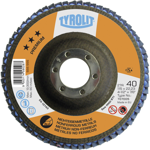 Flap Disc, 4-1/2" x 7/8", Type 29, 40 Grit, Ceramic Meunier Outillage Industriel