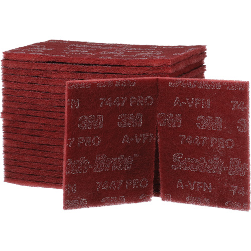 Scotch-Brite 7447 Hand Pads, Aluminum Oxide, 9" x 6", Very Fine Grit Meunier Outillage Industriel