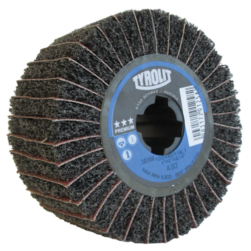Pro-Line Surface Conditioning Drum, 4" Dia. x 2" W, 3/4" Arbor, 80 Grit, Aluminum Oxide Meunier Outillage Industriel