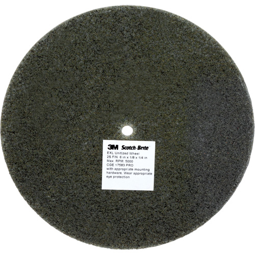 Scotch-Brite EXL Unitized Wheel, 6" x 1/8", 1/4" Arbor, Fine Grit, Silicon Carbide Meunier Outillage Industriel