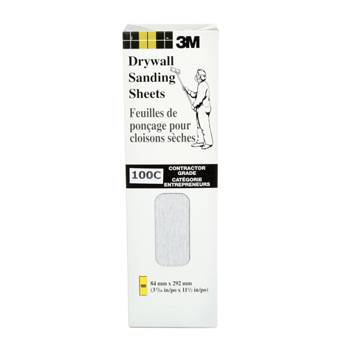 Feuille de placopl&acirc;tre frais&eacute;e Tri-M-Rite Fre-Cut, 11-1/4" x 3-5/16", Grain 100, Carbure de silicium Meunier Outillage Industriel