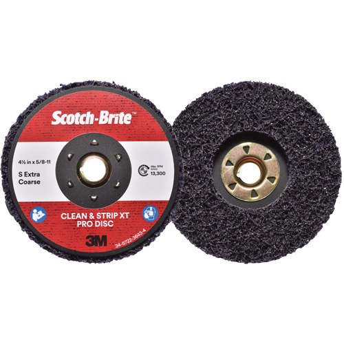 Scotch-Brite Clean & Strip XT Pro Disc, 4-1/2" Dia., Extra Coarse Grit, Silicon Carbide Meunier Outillage Industriel