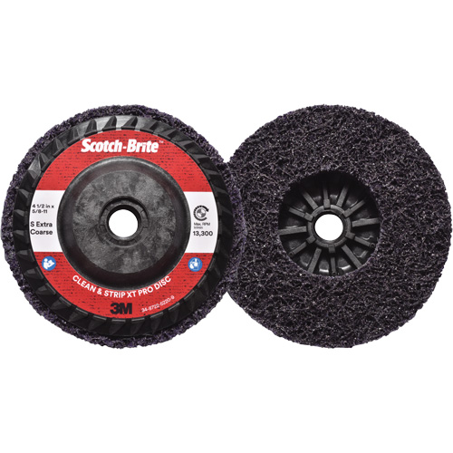 Scotch-Brite Clean & Strip XT Pro Disc, 4-1/2" Dia., Extra Coarse Grit, Silicon Carbide Meunier Outillage Industriel