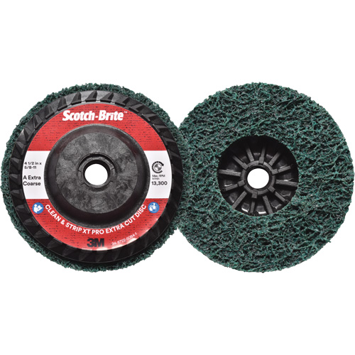 Scotch-Brite Clean & Strip XT Pro Extra Cut Disc, 4-1/2" Dia., Extra Coarse Grit, Aluminum Oxide Meunier Outillage Industriel