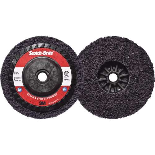 Scotch-Brite Clean & Strip XT Pro Disc, 5" Dia., Extra Coarse Grit, Silicon Carbide Meunier Outillage Industriel