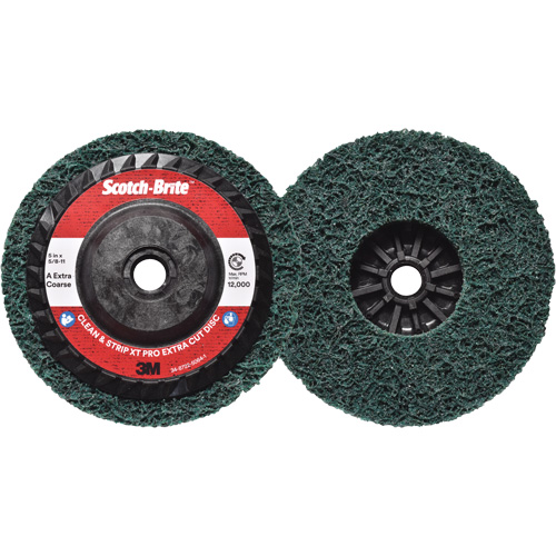 Disque extra coupe  Clean and Strip  XT Pro Scotch-Brite, 5" dia., Grain Extra grossier, Oxyde d'aluminium Meunier Outillage Industriel