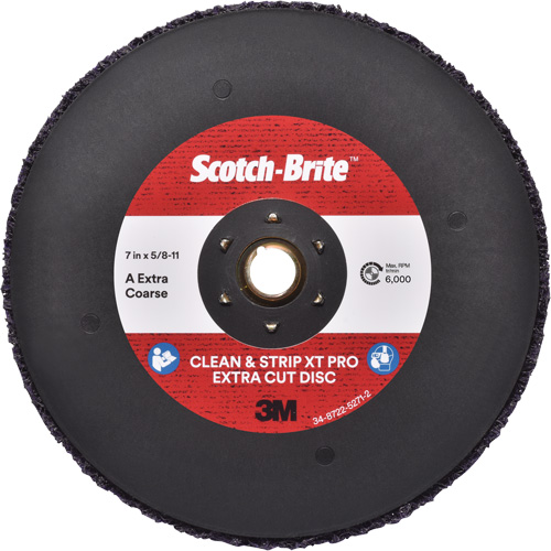 Scotch-Brite Clean & Strip XT Pro Extra Cut Disc, 7" Dia., Extra Coarse Grit, Aluminum Oxide Meunier Outillage Industriel