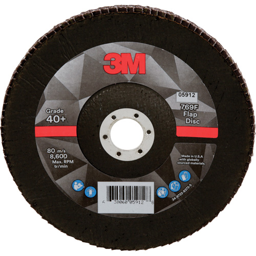 769F Quick Change Flap Disc, 7" x 7/8", Type 29, 40+ Grit, Aluminum Oxide/Ceramic Meunier Outillage Industriel