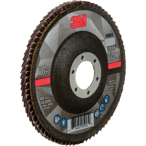 769F Quick Change Flap Disc, 4-1/2" x 7/8", Type 27, 80+ Grit, Ceramic Meunier Outillage Industriel