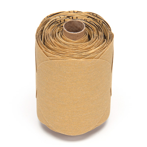 Stikit Gold Paper Disc Roll, 5" Dia., P220 Grit, Aluminum Oxide Meunier Outillage Industriel