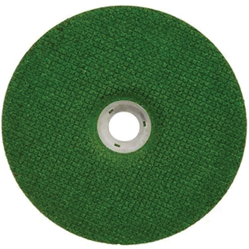 Meule &agrave; moyeu d&eacute;port&eacute; Green Corps, 7" x 1/8", Arbre 7/8", C&eacute;ramique, Type 27 Meunier Outillage Industriel