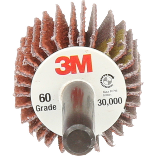 Flap Disc 747D, Aluminum Oxide/Ceramic, 60X Grit, 1" x 1" x 1/4" Meunier Outillage Industriel