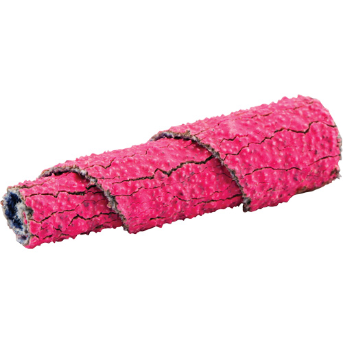 Rouleaux de cartouches en spirale pleine conique R928, 60 Grain, 3/8" dia., C&eacute;ramique d'alumine, 1-1/2" lo, 1/8" Dimension de l'arbre Meunier Outillage Industriel