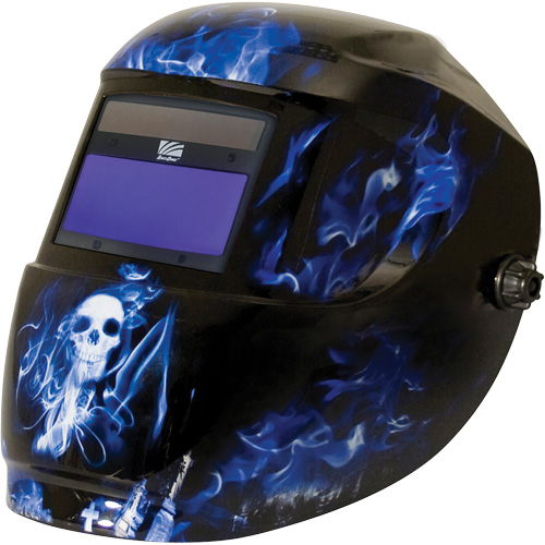 Masque de soudage Carrera ArcOne, 3" lo x 4" la Champ de vision, Teinte 9 - 13, Bleu Meunier Outillage Industriel