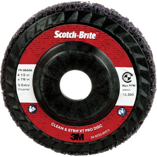 Disque Clean and Strip XT Pro XO-DC Scotch-Brite, 4-1/2" dia., Grain Extra grossier, Carbure de silicium Meunier Outillage Industriel
